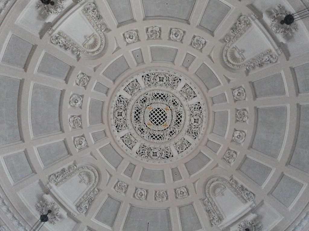 The domed ceiling