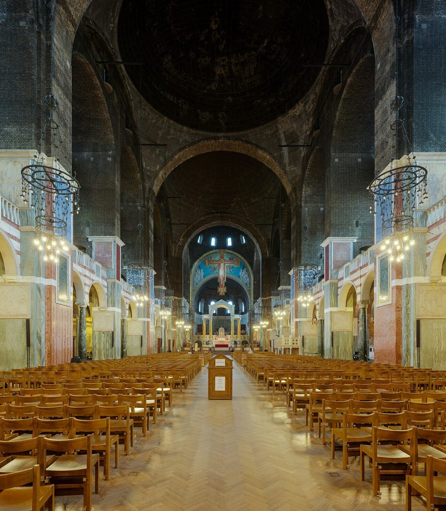 The nave and baldacchino