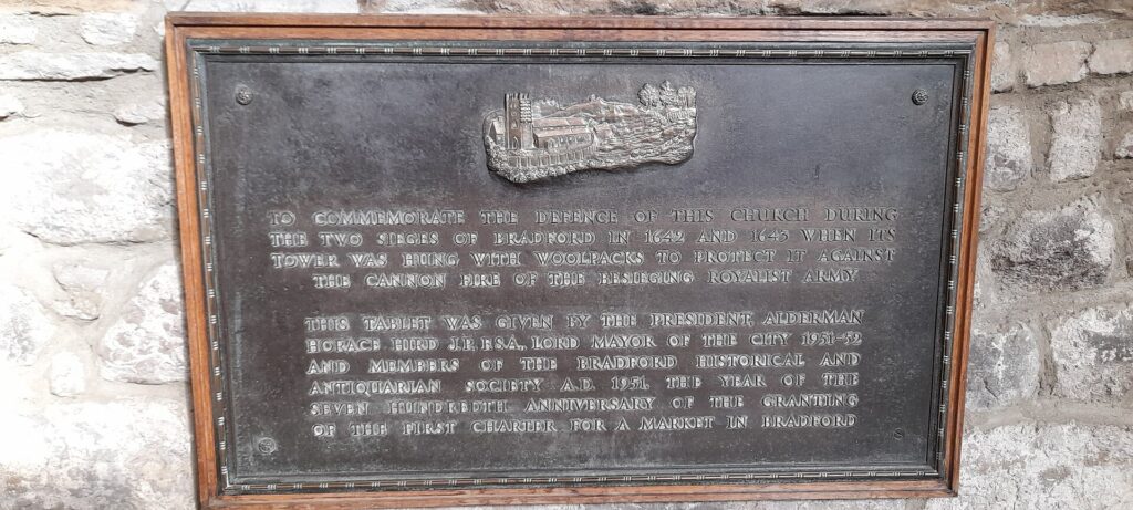 Bradford Cathedral Civil War plaque