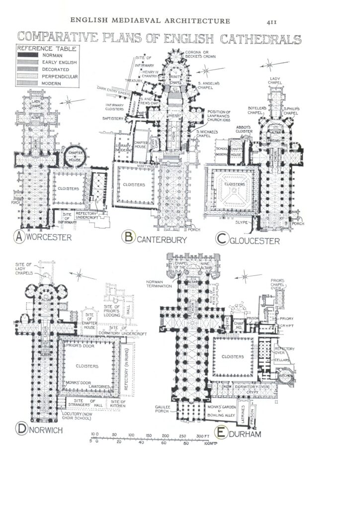 Comparative Plans of English Cathedrals 411