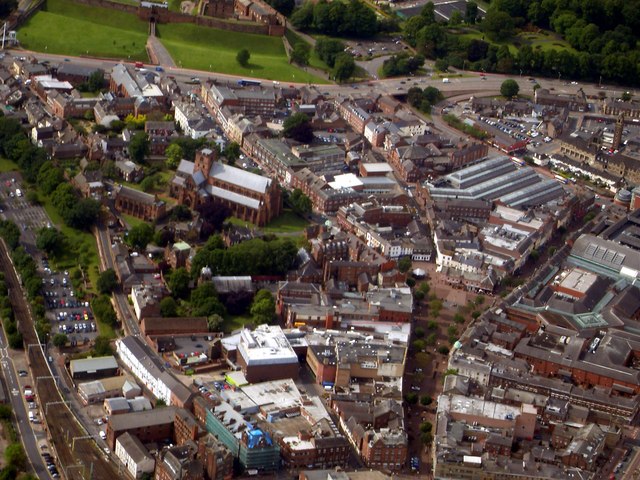 Carlisle Cathedral from the Air