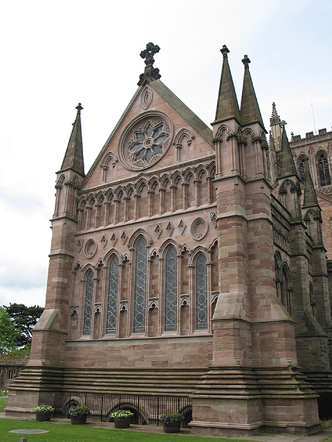 Eastern facade, Hereford Cathedral - geograph.org.uk - 471454